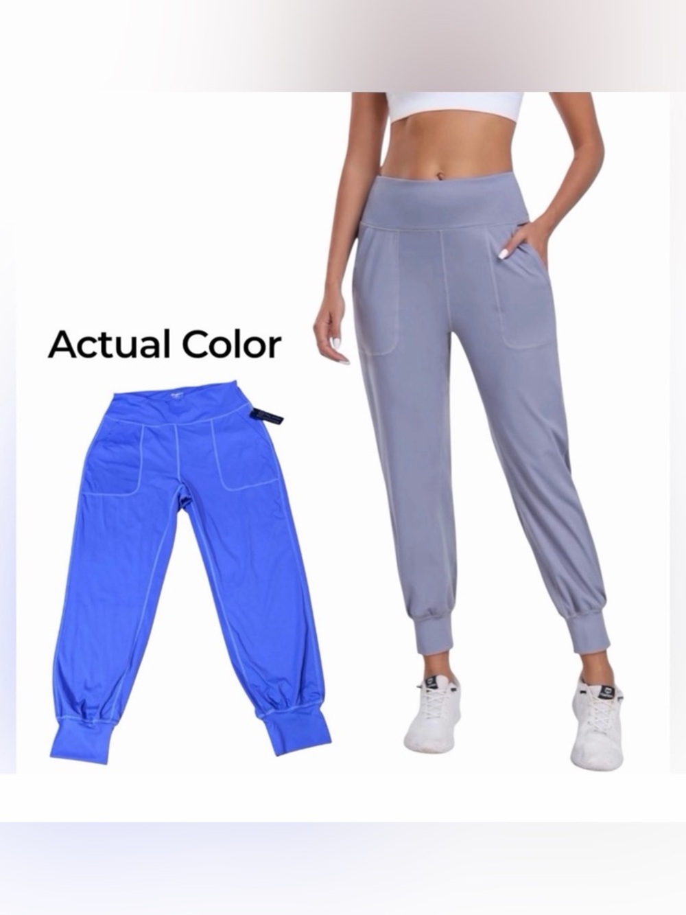 RAYPOSE Women’s High rise Blue Joggers NWT- Size Large